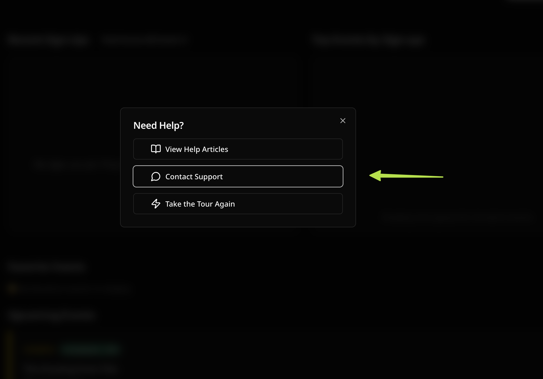 Contact Support
Button